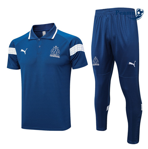 Projeto Camisola Kit Equipamento Training Marsella Polo + Pantalon Azul 2023-2024