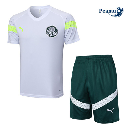 Todos Camisola Kit Equipamento Training Palmeiras + Shorts Branco 2023-2024