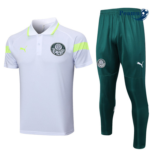 Procurar Camisola Kit Equipamento Training Palmeiras Polo + Pantalon Branco 2023-2024