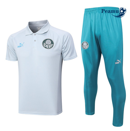 Comprar Camisola Kit Equipamento Training Palmeiras Polo + Pantalon Cinza 2023-2024