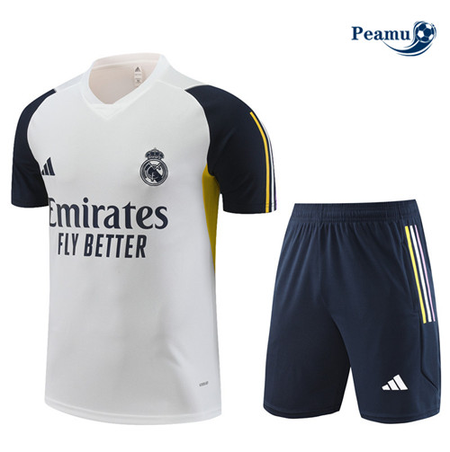 Comprar Camisola Kit Equipamento Training Real Madrid Criancas + Shorts Branco 2023-2024