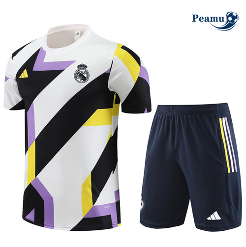 Loja Camisola Kit Equipamento Training Real Madrid Criancas + Shorts Branco 2023-2024
