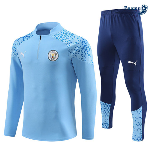 Todos Camisola Casaco Fato de Treino Manchester City Criancas Azul 2023-2024