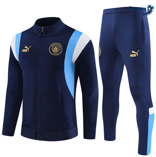 Cria Camisola Casaco Fato de Treino Manchester City Criancas Azul marinho 2023-2024