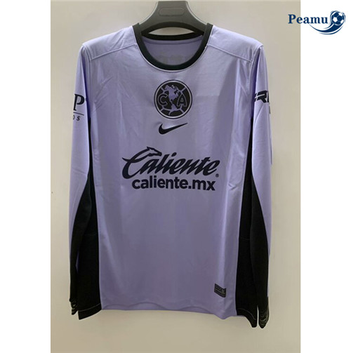 Camisola Futebol Club America Camiseta Equipamento púrpura Manga Comprida 2024-2025