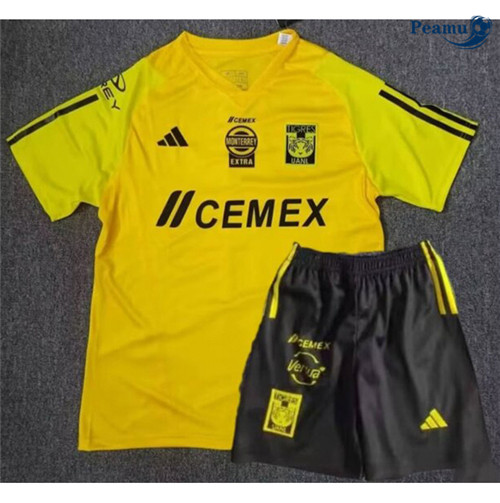 Camisola Futebol Tigres Crianças Equipamento Amarillo 2024-2025