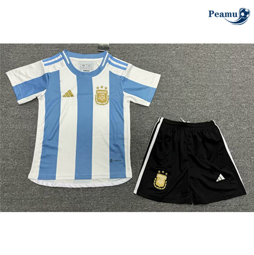 Camisola Futebol Argentina Crianças Principal Equipamento 2024-2025