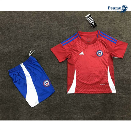 Camisola Futebol Chile Crianças Principal Equipamento 2024-2025