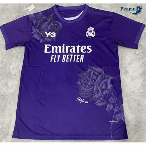 Camisola Futebol Real Madrid Y3 Equipamento Púrpura 2024-2025