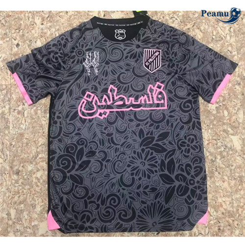 Camisola Futebol Palestina Equipamento camouflage gris/Negro 2024-2025