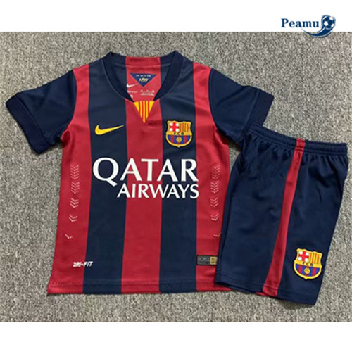Camisola Futebol Retrô Barcelona Crianças Principal Equipamento 2014-15