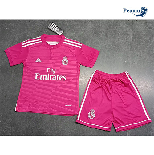 Camisola Futebol Retrô Real Madrid Crianças Terceiro Equipamento 2014-15 Rosa