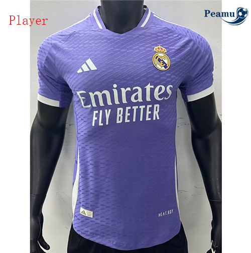 Novo Camisola Futebol Real Madrid Player Version Equipamento Roxo 2023-2024
