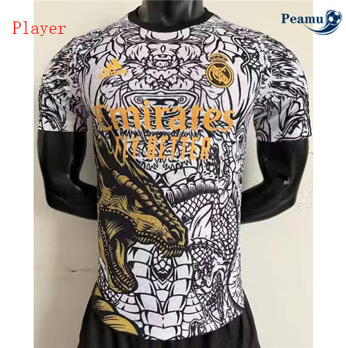 Novo Camisola Futebol Real Madrid Player Version Equipamento Branco 2023-2024