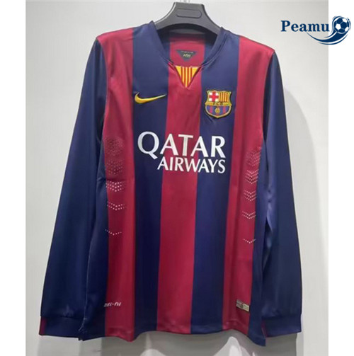 Novo Camisola Futebol Retrô Barcelona Principal Equipamento Manga Comprida 2014-15