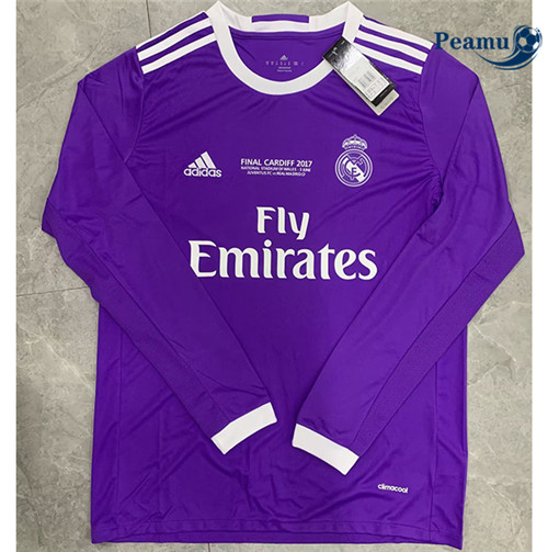 Oferta Camisola Futebol Retrô Real Madrid Alternativa Equipamento Manga Comprida 2016-17