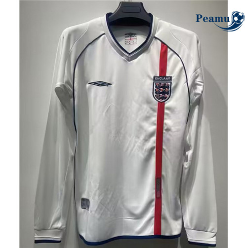 Comprar Camisola Futebol Retrô Inglaterra Principal Equipamento Manga Comprida 2002
