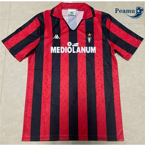 Novo Camisola Futebol Retrô AC Milan Principal Equipamento 14-15