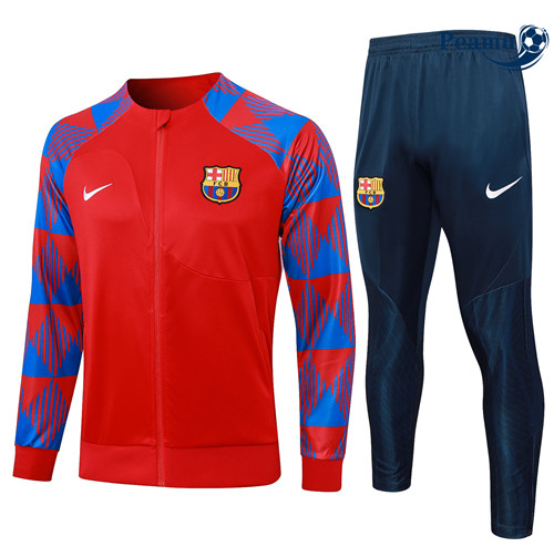 Comprar Camisola Casaco de Fato de Treino Barcelona Crianças Vermelho 2024