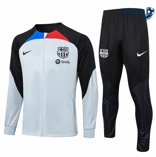Criar Camisola Casaco de Fato de Treino Barcelona Crianças Cinzento claro 2024