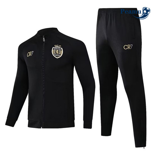 Comprar Camisola Casaco de Fato de Treino Sporting Preto 2024