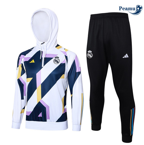 Criar Camisola Fato de Treino Real Madrid Sombrero Branco 2024