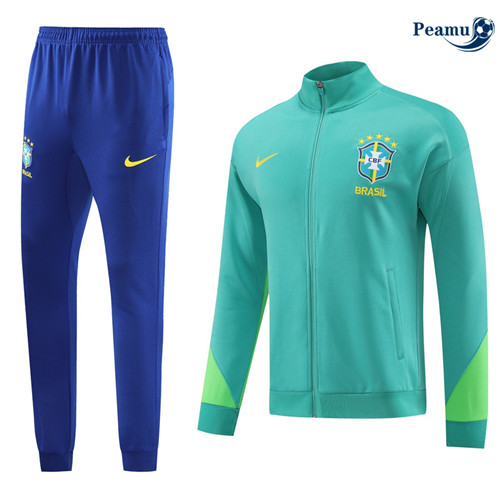 Criar Camisola Casaco de Fato de Treino Brasil azul 2024