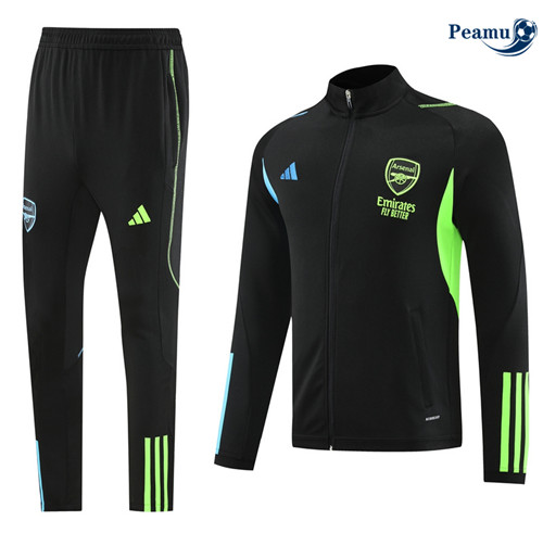 Novo Camisola Casaco de Fato de Treino Arsenal Preto 2024