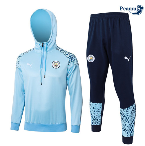 Novo Camisola Fato de Treino Manchester City Sombrero azul claro 2024