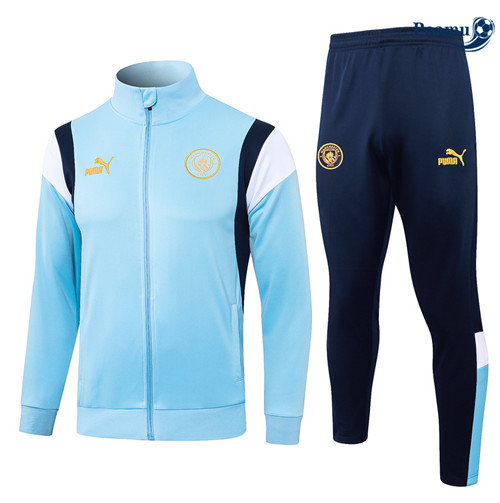 Comprar Camisola Casaco de Fato de Treino Manchester City azul claro 2024