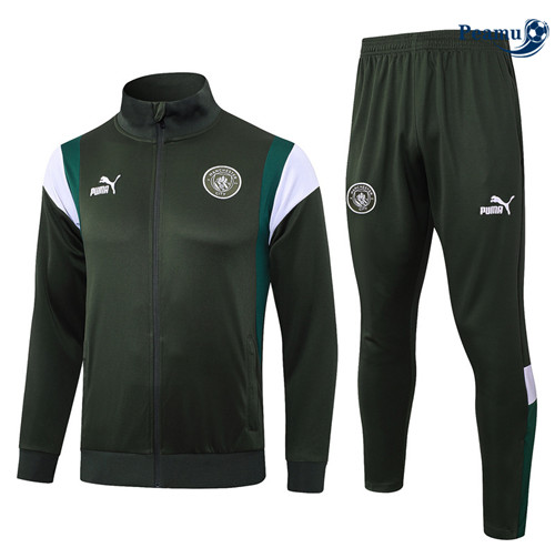 Loja Camisola Casaco de Fato de Treino Manchester City verde oscuro 2024