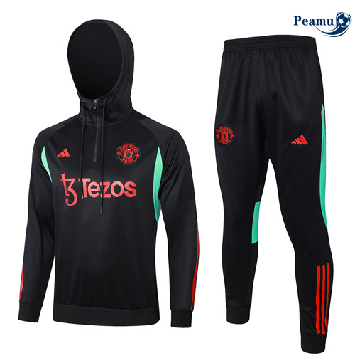 Novo Camisola Fato de Treino Manchester United Sombrero Preto 2024