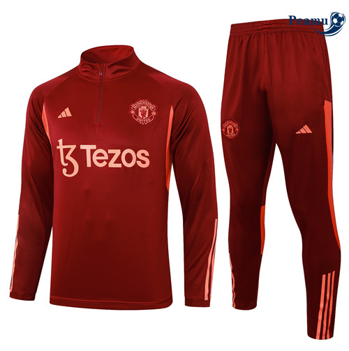 Oferta Camisola Fato de Treino Manchester United Vermelho granate 2024