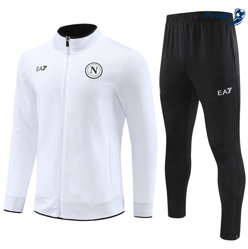 Oferta Camisola Casaco de Fato de Treino Napoli Branco 2024