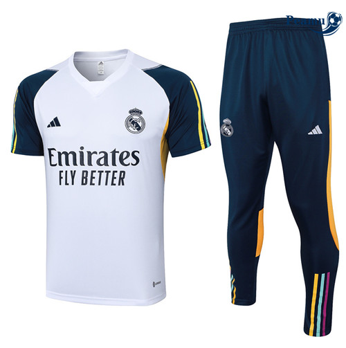 Loja Camisola Kit Equipamento Training Real Madrid Polo + Calça Branco 2024