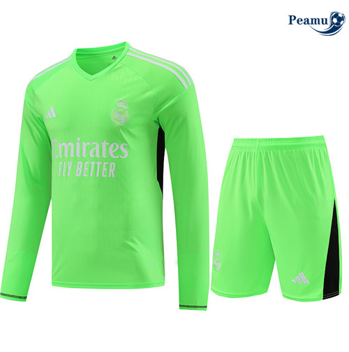 Oferta Camisola Kit Equipamento Training Real Madrid Portero + Calcoes verde 2024