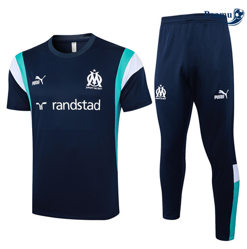 Loja Camisola Kit Equipamento Training Marsella Polo + Calça azul real 2024