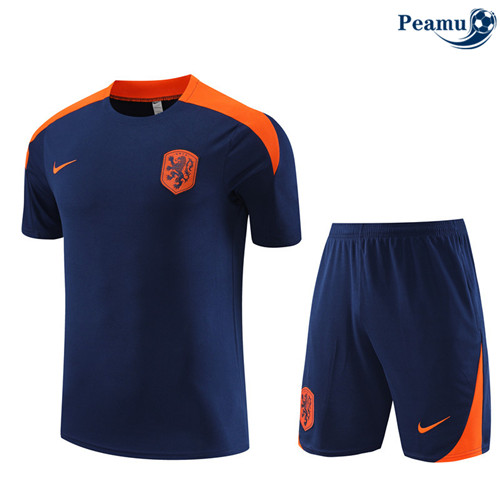 Novo Camisola Kit Equipamento Training Países Bajos + Calcoes azul real 2024