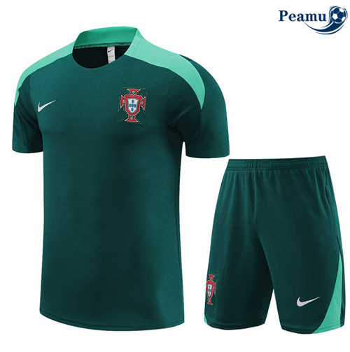 Comprar Camisola Kit Equipamento Training Portugal Crianças + Calcoes verde 2024