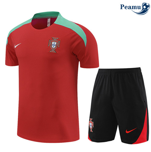 Loja Camisola Kit Equipamento Training Portugal + Calcoes Vermelho 2024