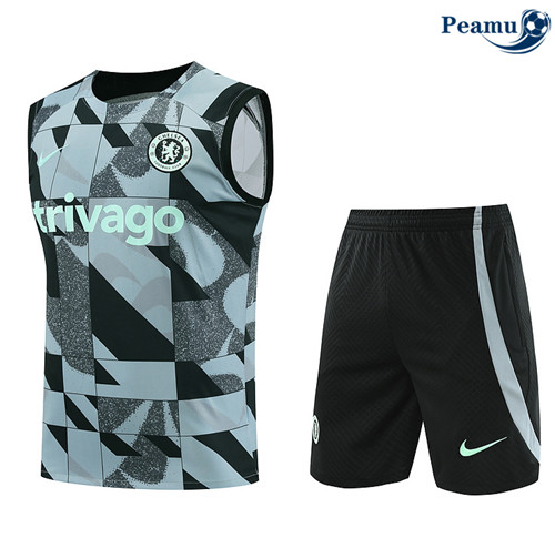 Comprar Camisola Kit Equipamento Training Chelsea Camiseta Colete + Calcoes azul claro 2024