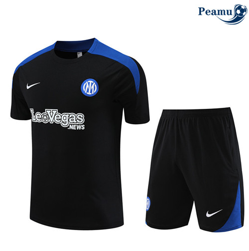 Criar Camisola Kit Equipamento Training Inter Milan Crianças + Calcoes Preto 2024