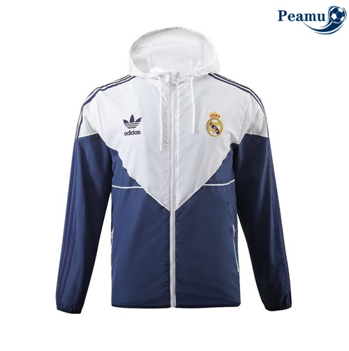 Novo Camisola Jaqueta Futebol Windrunner Fato de Treino Real Madrid Azul marino 2024