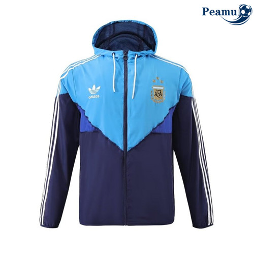 Novo Camisola Jaqueta Futebol Windrunner Fato de Treino Argentina azul 2024