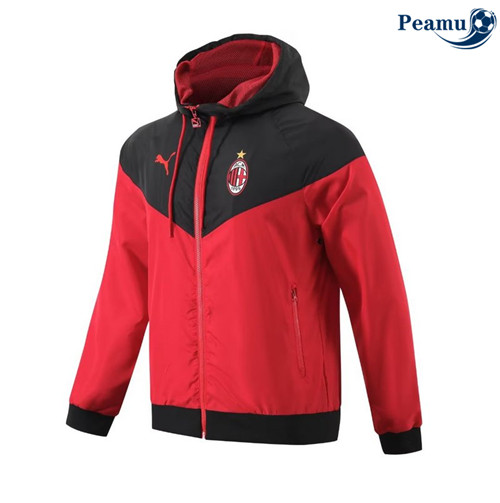 Loja Camisola Jaqueta Futebol Windrunner Fato de Treino AC Milan Vermelho 2024