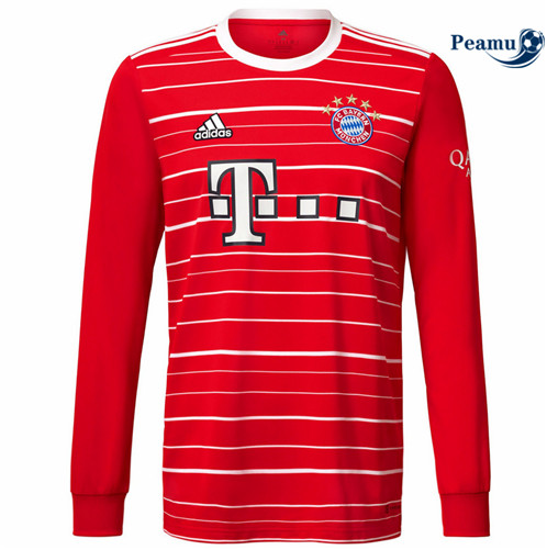 Camisola Futebol Bayern de Munique Principal Equipamento Manga Comprida 2022-2023 pt228001