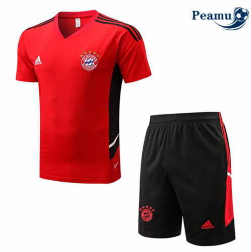 Camisola Futebol Kit Entrainement foot Bayern de Munique + Pantalon Vermelho 2022-2023 pt228384