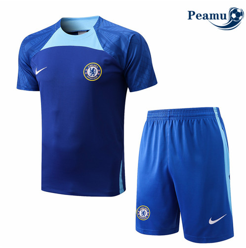 Camisola Futebol Kit Entrainement foot Chelsea + Pantalon Azul 2022-2023 pt228411