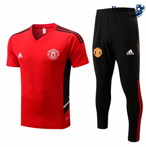 Camisola Futebol Kit Entrainement foot Manchester United + Pantalon Vermelho 2022-2023 pt228461