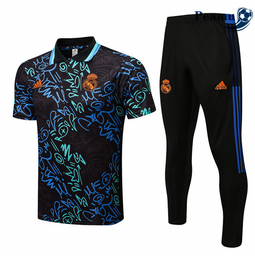 Camisola Futebol Kit Entrainement foot Polo Real Madrid + Pantalon Azul 2022-2023 pt228524